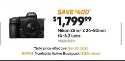 Henry's Nikon Z5 w/ Z 24-50mm f4-6.3 Lens offer