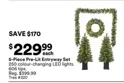 Michaels 5-Piece Pre-Lit entryway Set offer