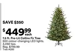 Michaels 7.5 ft. Pre-Lit Collins Fir Tree offer