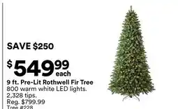 Michaels 9 ft. Pre-Lit rothwell Fir Tree offer