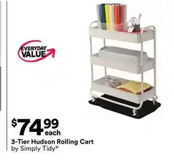 Michaels 3-Tier Hudson Rolling Cart by Simply Tidy offer