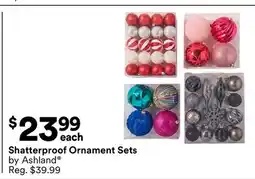 Michaels Shatterproof ornament Sets by Ashland offer