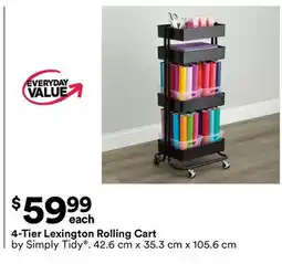 Michaels 4-Tier Lexington Rolling Cart by Simply Tidy offer