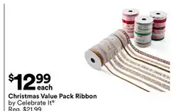 Michaels Christmas value Pack Ribbon by Celebrate It offer