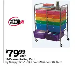 Michaels 12-Drawer Rolling Cart by Simply Tidy offer