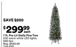 Michaels 7 ft. Pre-Lit Stella Pine Tree offer