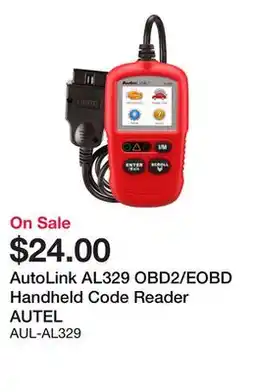 Bumper to Bumper AutoLink AL329 OBD2/EOBD Handheld Code Reader offer
