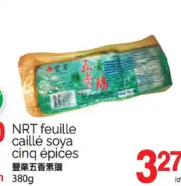 T&T Supermarket NRT FEUILLE CAILLÉ SOYA CINQ ÉPICES, 380g offer