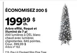 Michaels Arbre effilé, floqué et illuminé de 7 pi offer