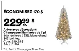 Michaels Arbre avec décorations Champagne illuminées de 7 pi offer