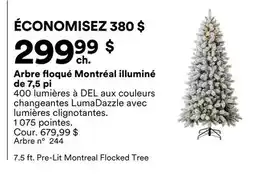 Michaels Arbre floqué Montréal illuminé de 7,5 pi offer