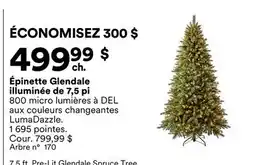 Michaels Épinette Glendale illuminée de 7,5 pi offer
