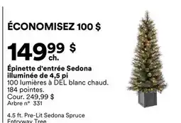 Michaels Épinette d'entrée Sedona illuminée de 4,5 pi offer