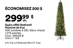 Michaels Sapin effilé Rothwell illuminé de 9 pi offer