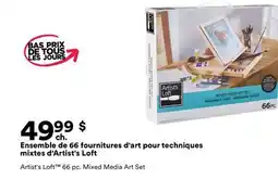 Michaels Ensemble de 66 fournitures d'art pour techniques mixtes d'Artist's Loft offer