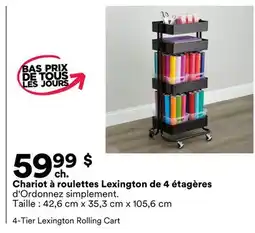 Michaels Chariot à roulettes Lexington de 4 étagères d'Ordonnez simplement offer
