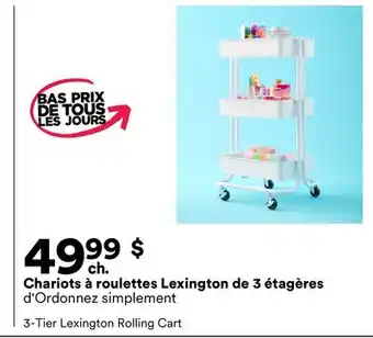 Michaels Chariots à roulettes Lexington de 3 étagères d'Ordonnez simplement offer
