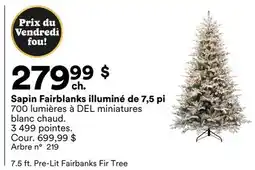 Michaels Sapin Fairblanks illuminé de 7,5 pi offer
