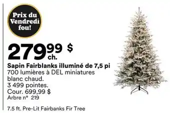Michaels Sapin Fairblanks illuminé de 7,5 pi offer