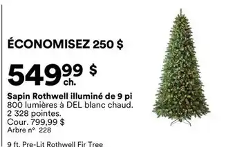 Michaels Sapin Rothwell illuminé de 9 pi offer