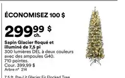 Michaels Sapin Glacier floqué et illuminé de 7,5 pi offer