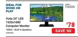 Visions Electronics Vizta 24 LED 1920x1080 100Hz Computer Monitor offer