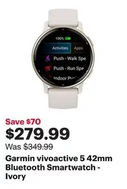 Best Buy Garmin vivoactive 5 42mm Bluetooth Smartwatch - Ivory offer