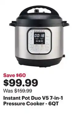 Best Buy Instant Pot Duo V5 7-in-1 Pressure Cooker - 6QT offer