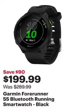 Best Buy Garmin Forerunner 55 Bluetooth Running Smartwatch - Black offer