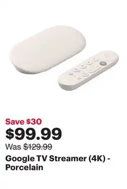 Best Buy Google TV Streamer (4K) - Porcelain offer