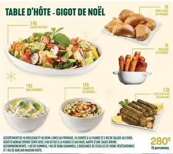 Marché Adonis TABLE D'HÔTE -GIGOT DE NOËL offer