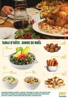 Marché Adonis TABLE D'HÔTE-DINDE DE NOËL offer