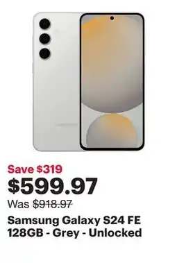 Best Buy Samsung Galaxy S24 FE 128GB - Grey - Unlocked offer