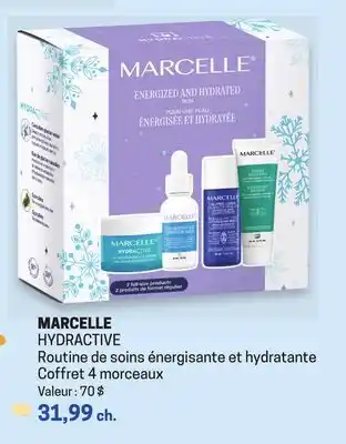 Uniprix MARCELLE HYDRACTIVE Routine de soins énergisante et hydratante Coffret 4 morceaux offer