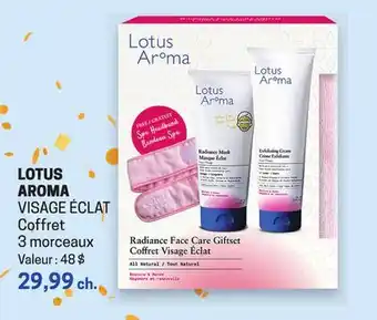 Uniprix LOTUS AROMA VISAGE ÉCLAT Coffret 3 morceaux offer