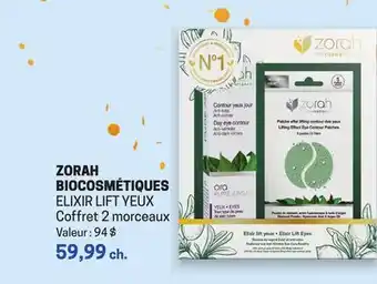 Uniprix ZORAH BIOCOSMÉTIQUES ELIXIR LIFT YEUX Coffret 2 morceaux offer