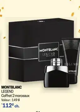 Uniprix MONTBLANC LEGEND Coffret 2 morceaux offer