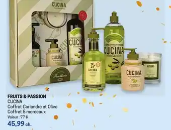 Uniprix FRUITS & PASSION CUCINA Coffret Coriandre et Olive Coffret 5 morceaux offer