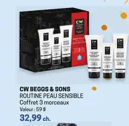Uniprix CW BEGGS & SONS ROUTINE PEAU SENSIBLE Coffret 3 morceaux offer