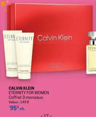 Uniprix CALVIN KLEIN ETERNITY FOR WOMEN Coffret 3 morceaux offer