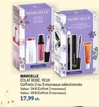 Uniprix MARCELLE ÉCLAT ROSÉ, YEUX Coffrets 2 ou 3 morceaux sélectionnés offer