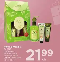Proxim FRUITS & PASSION CUCINA Coffret pour les mains zeste de lime et cyprès Coffret 3 morceaux offer