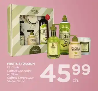 Proxim FRUITS & PASSION CUCINA COFFRET CORIANDRE ET OLIVE COFFRET 5 MORCEAUX offer