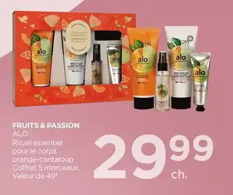 Proxim FRUITS & PASSION ALO Rituel essentiel pour le corps Orange-cantaloup Coffret 5 morceaux offer