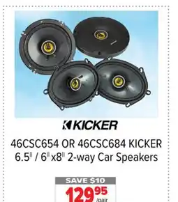 2001 Audio Video KICKER 6.5|| / 6|| x8|| 2-way Car Speakers offer