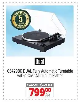 2001 Audio Video DUAL Fully Automatic Turntable w/Die-Cast Aluminum Platter offer