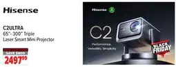 2001 Audio Video C2ULTRA Hisense 65-300 Triple Laser Smart Mini Projector offer