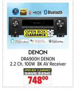 2001 Audio Video DRA900H DENON 2.2 Ch. 100W 8K AV Receiver offer