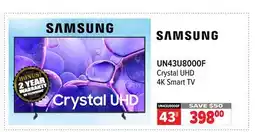 2001 Audio Video Samsung 43 Crystal UHD 4K Smart TV offer