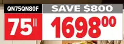 2001 Audio Video QN75QN80F SAMSUNG NEO QLED 4K QN80F VISION AI SMART TV 75 offer